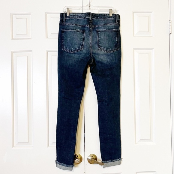 Fidelity denim Gwen high rise skinny Abbot vintage w holes distressed jeans. 29 - Picture 6 of 15